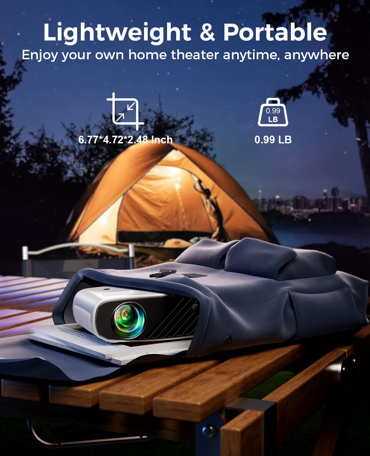 Mini Projector for iPhone 1080P HD Projector
