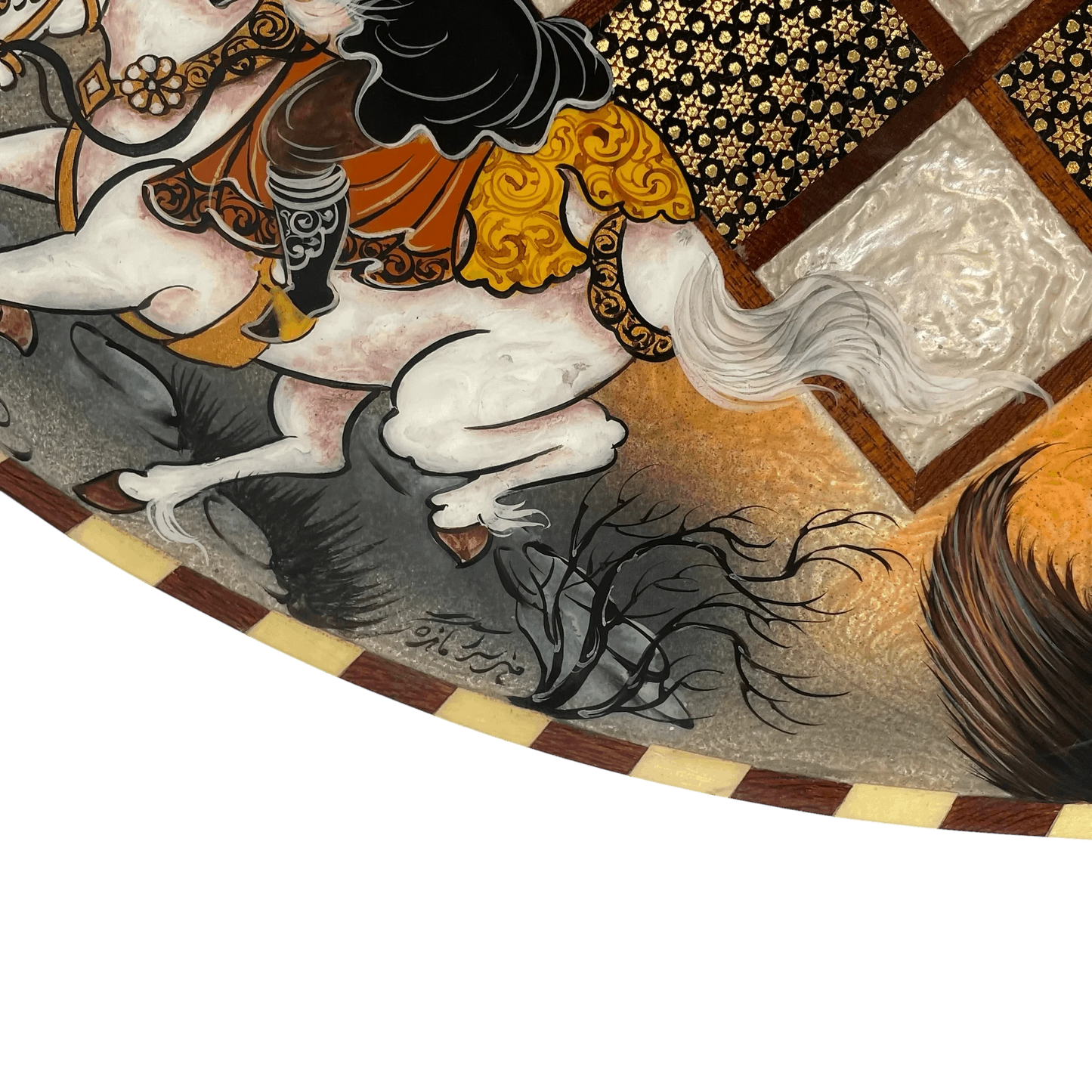 Khatam Round 60 Backgammon Board | Shahi Square Design