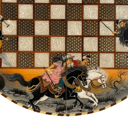 Khatam Round 60 Backgammon Board | Shahi Square Design