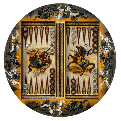 Khatam Round 60 Backgammon Board | Shahi Square Design