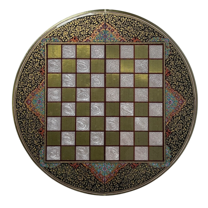 Talsam Negar design Khatam  70 round backgammon board