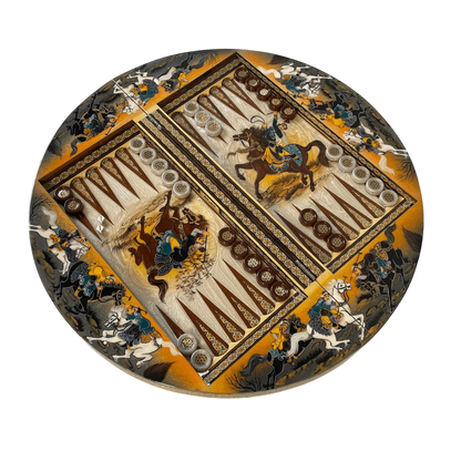 Khatam Round 60 Backgammon Board | Shahi Square Design
