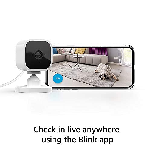 Blink Mini - Compact indoor plug-in smart security camera, 1080p HD video