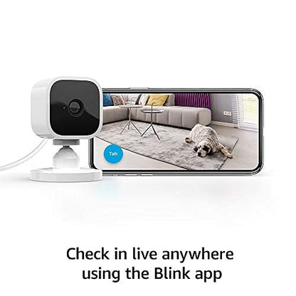 Blink Mini - Compact indoor plug-in smart security camera, 1080p HD video
