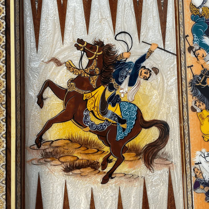 Khatam Round 60 Backgammon Board | Shahi Square Design