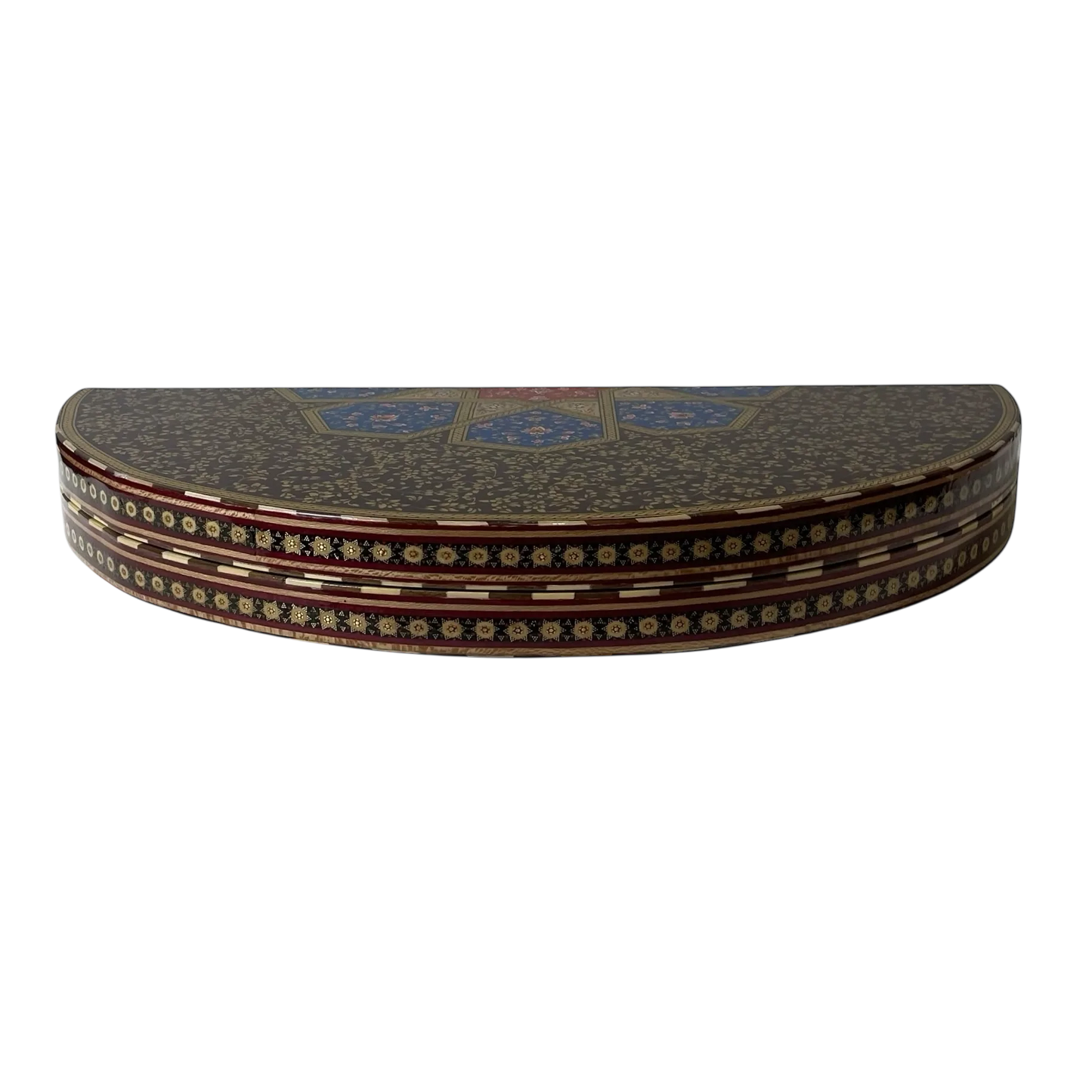 Round Khatam Backgammon Board 60 cm Gilded