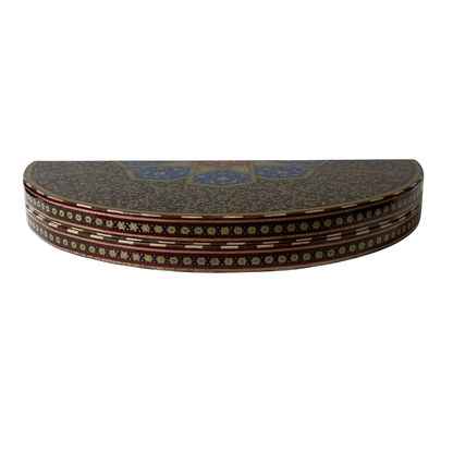 Round Khatam Backgammon Board 60 cm Gilded