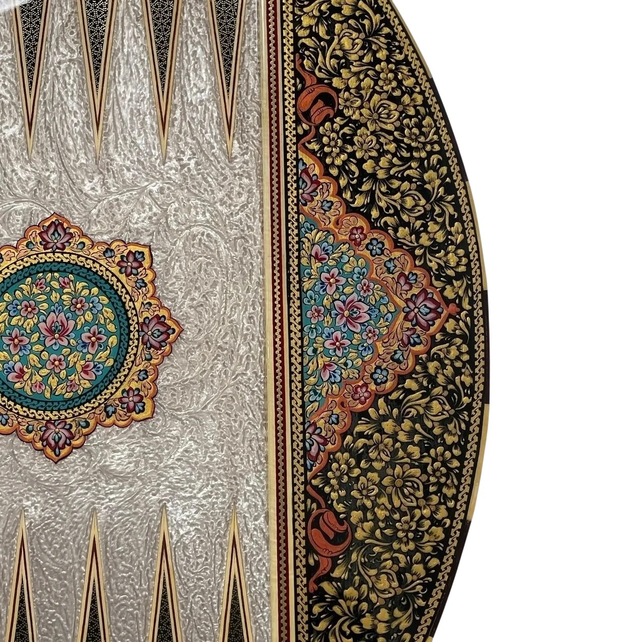 Talsam Negar design Khatam  70 round backgammon board