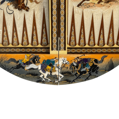 Khatam Round 60 Backgammon Board | Shahi Square Design