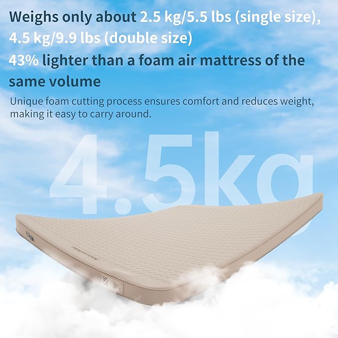Self Inflating Double Camping Mattress with Pump