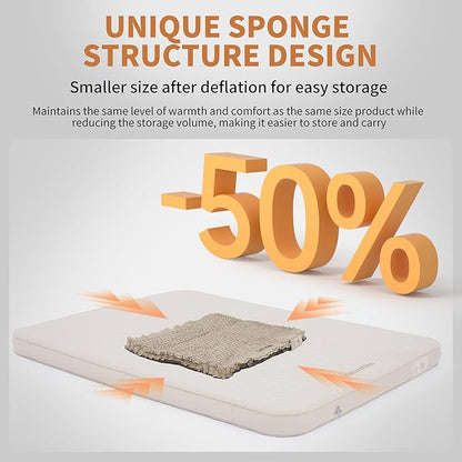 Self Inflating Double Camping Mattress with Pump