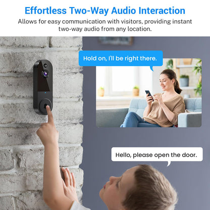 MeshSear 1080p Wireless Video Doorbell Camera with Indoor Receiver