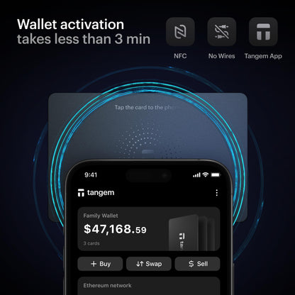 TANGEM Wallet Pack of 2 - Secure Crypto Wallet - Trusted Cold Storage for Bitcoin, Ethereum, NFT's & More Coins - 100% Offline Hardware Wallet