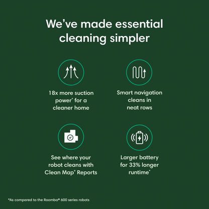 iRobot Roomba Vac Robot Vacuum (Q0120) - Easy to use, Power-Lifting Suction, Multi-Surface Cleaning, Smart Navigation Cleans in Neat Rows