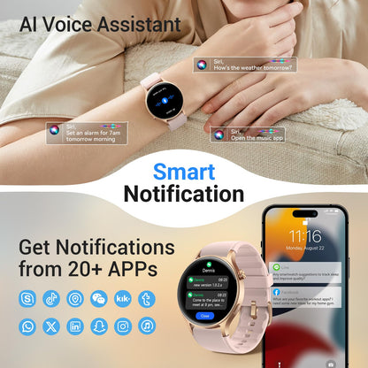 Fitpolo  Smart Watch with  Touchscreen  for Women 1.3"