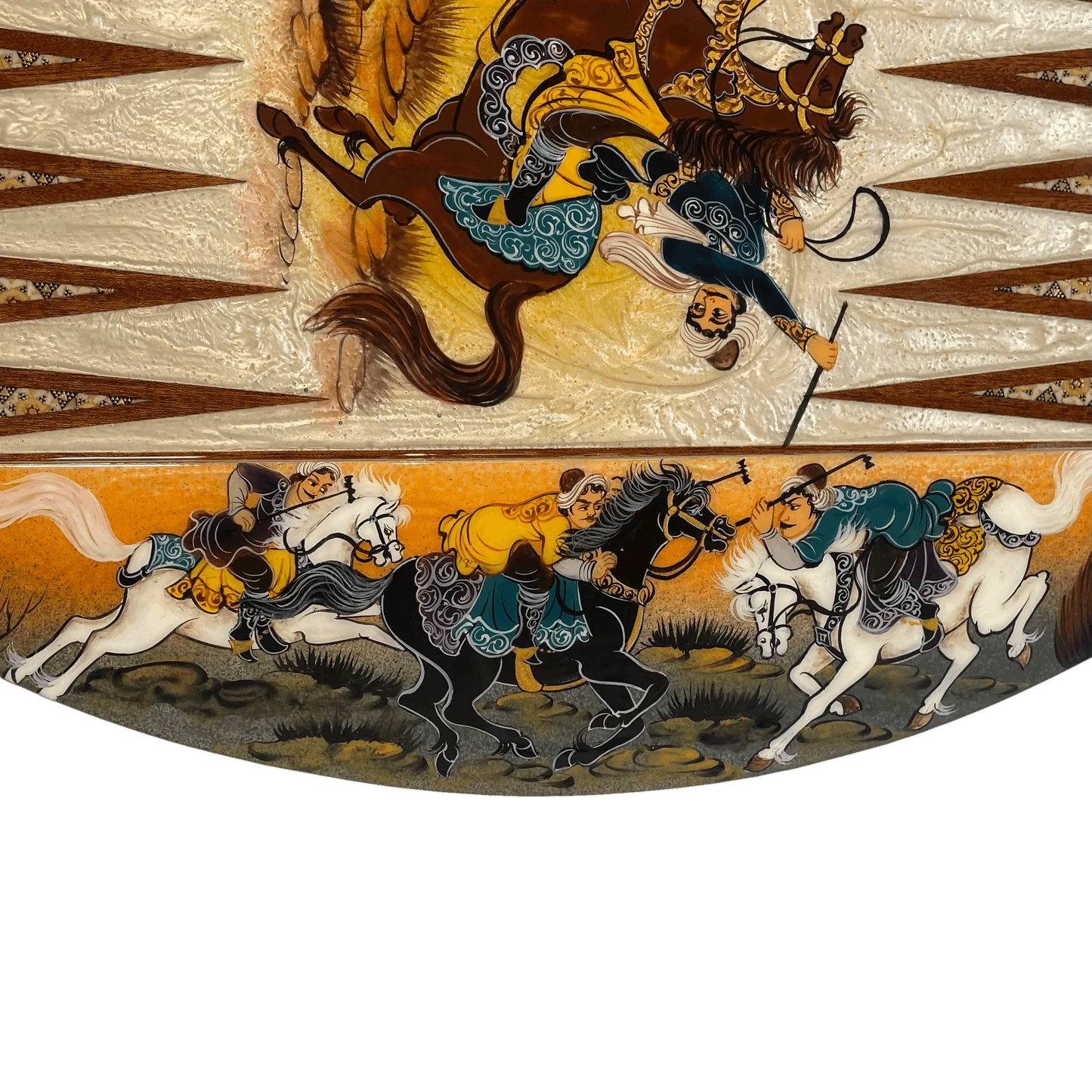 Khatam Round 60 Backgammon Board | Shahi Square Design