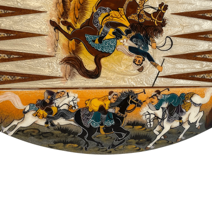 Khatam Round 60 Backgammon Board | Shahi Square Design