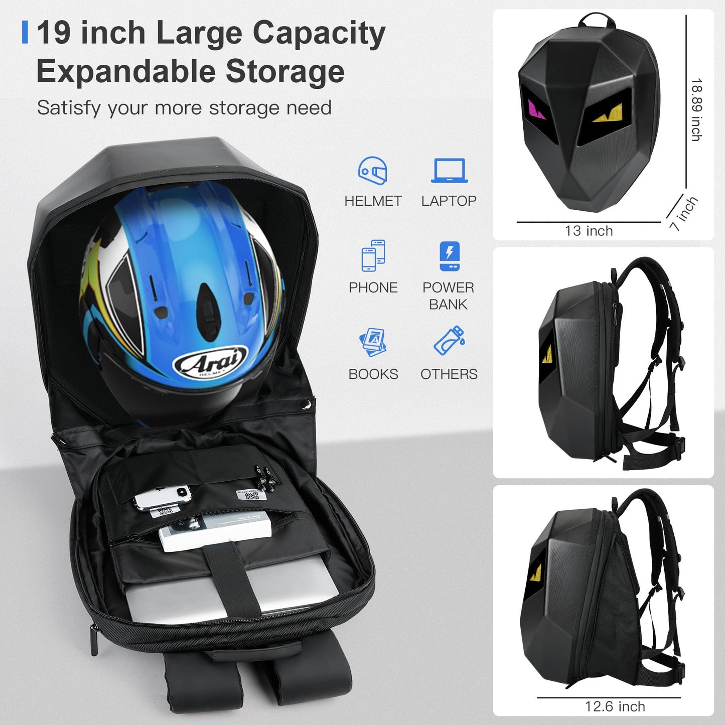 Motorcycle LED Backpack