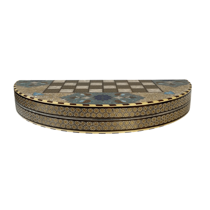 Lapis Lazuli Design Khatam Round Backgammon Board 60