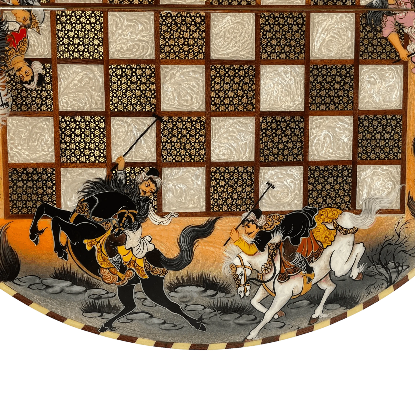 Khatam Round 60 Backgammon Board | Shahi Square Design