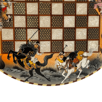 Khatam Round 60 Backgammon Board | Shahi Square Design