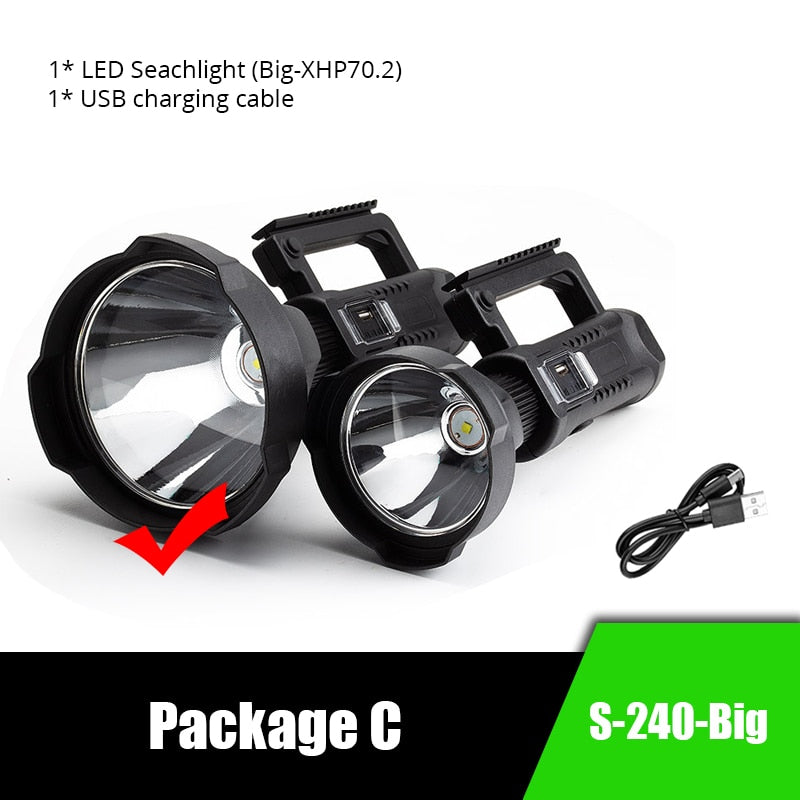 Rechargeable Handheld Spotlight Flashlight-High Lumens