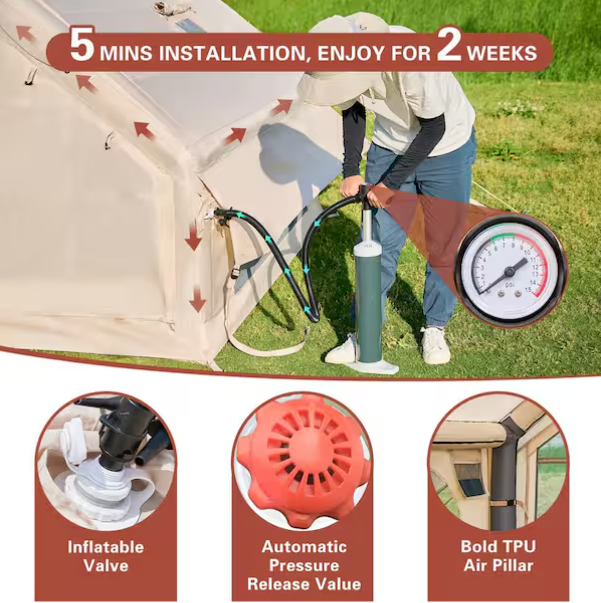 The Air Tent for 6 Persons | Black Friday Sale! |