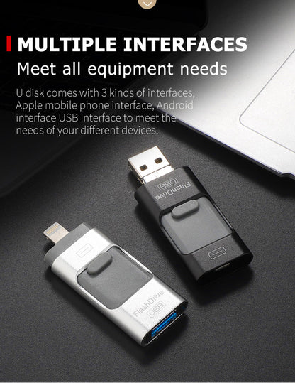 Portable USB Flash Drive for iPhone, iPad & Android