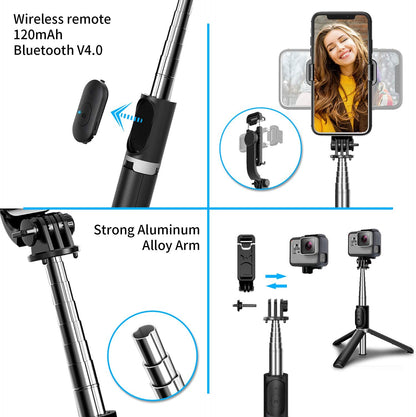 6 IN 1 WIRELESS BLUETOOTH SELFIE STICK