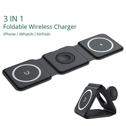 Foldable 3-in-1 Wireless Charger